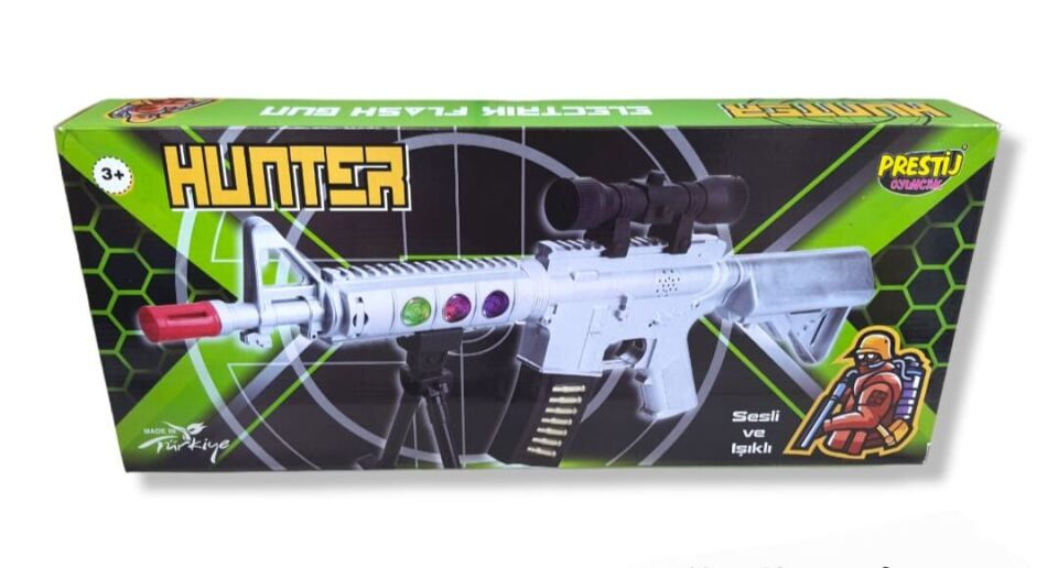 Sesli ve ışıklı MK3 silah gri