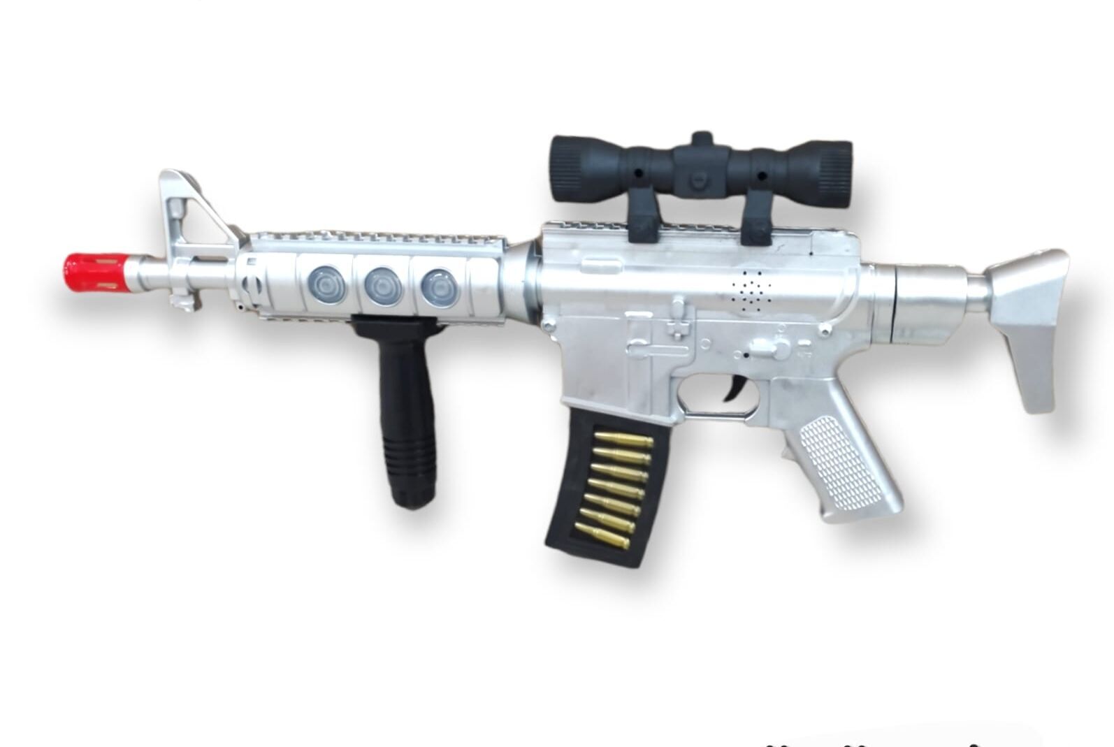 Sesli ve ışıklı MK3 silah gri