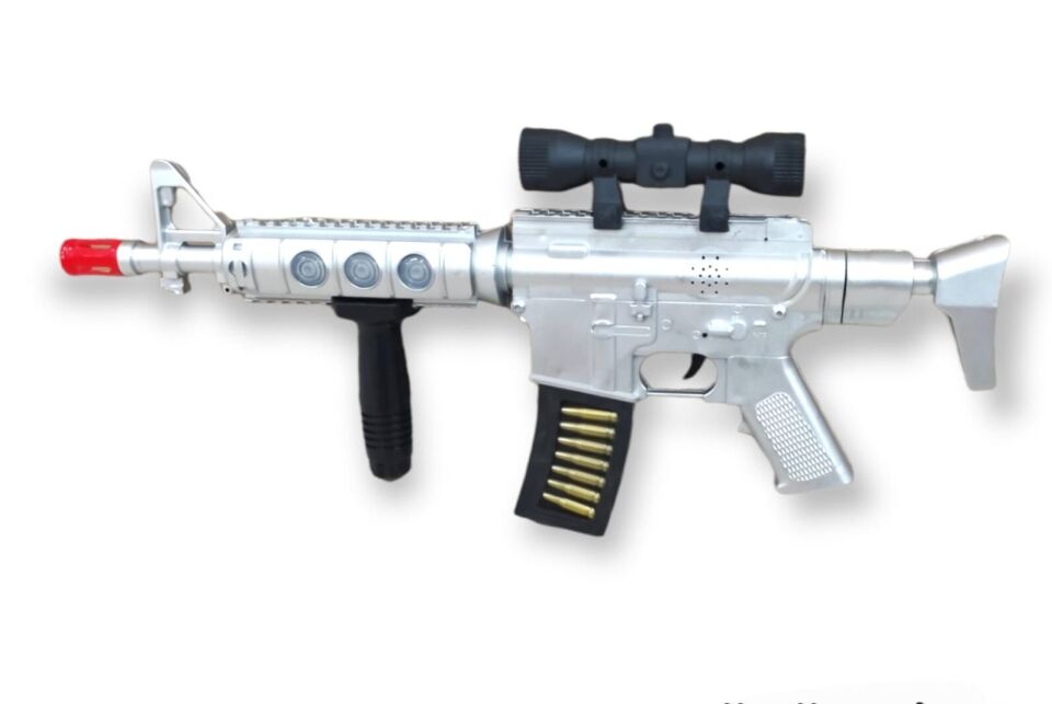 Sesli ve ışıklı MK3 silah gri