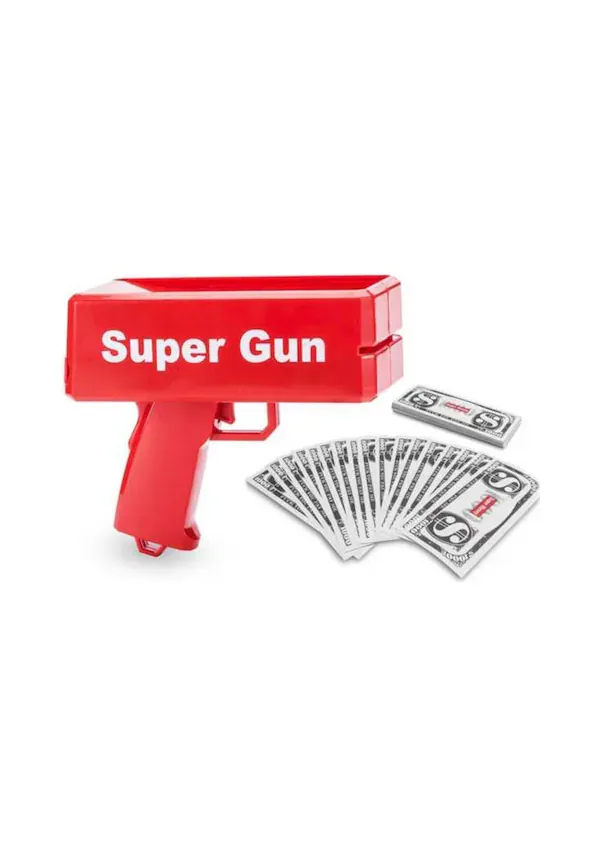 Super Money Gun Para Saçma Tabancası Kırmızı
