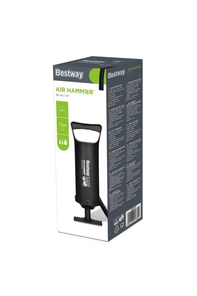 Bestway 62003 Air Hammer Çift Fonksiyonlu El Pompası 36 cm