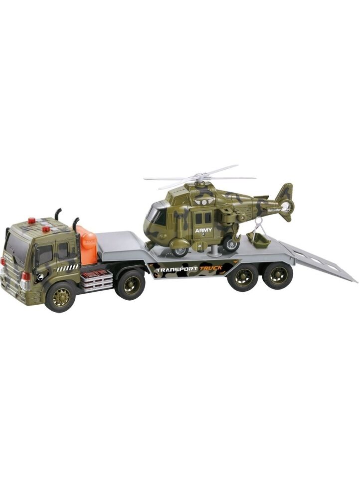 Vardem 1:16 Sürtmeli Sesli Işıklı Askeri Helikopter taşıyan Tır