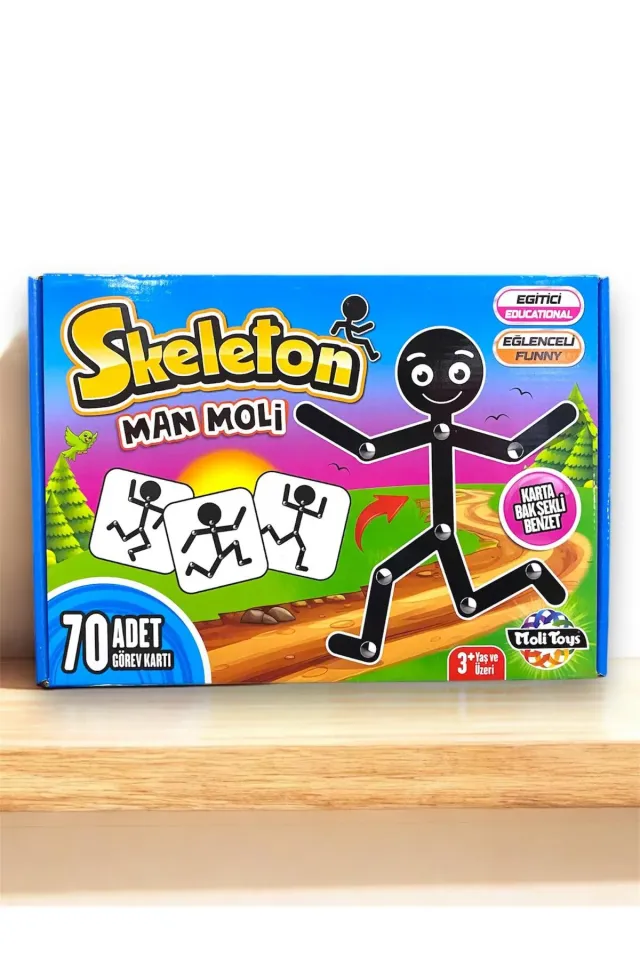 Çöp Adam Skeleton Man Moli Kutu Oyunu Hafıza Dikkat Ve Beceri Oyunu Montessori Eğitici Oyuncak
