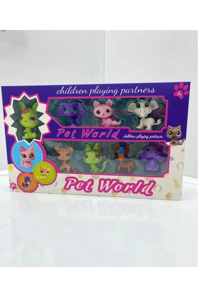 Kembay Neşeli Oyuncak Minişler 8'li Miniş Ailesi Oyuncak Pet Shop Miniş