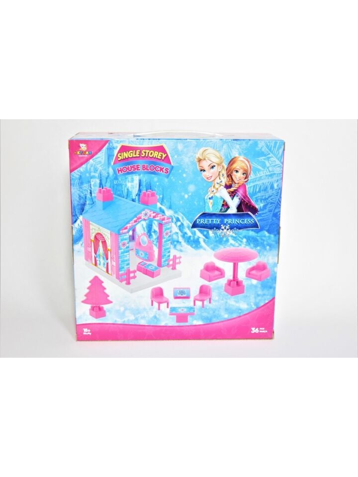 Ketsan Pretty Princess Tek Katlı Oyuncak Puzzle Ev 36 Parça Kutulu
