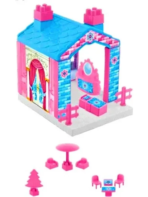 Ketsan Pretty Princess Tek Katlı Oyuncak Puzzle Ev 36 Parça Kutulu