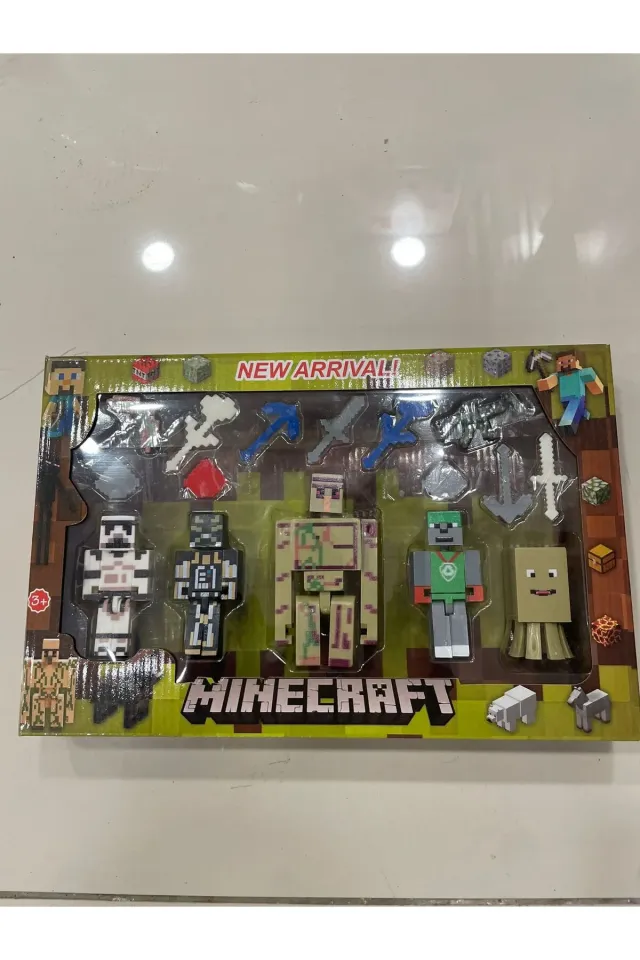 Minecraft 5 Figür  16 Parça Set Oyuncak Figür