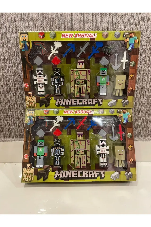 Minecraft 5 Figür  16 Parça Set Oyuncak Figür